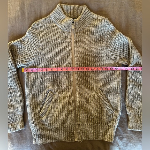 Vintage Lands' End Wool Zip Up Sweater